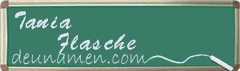 Tania Flasche Visitenkarte